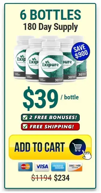 Exipure 6 bottle price 